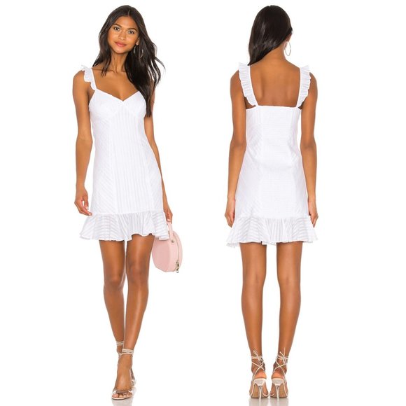 NWT Likely Mina Sleeveless Mini Dress Cotton Embroidered Fabric Sz 6 White - Picture 2 of 11